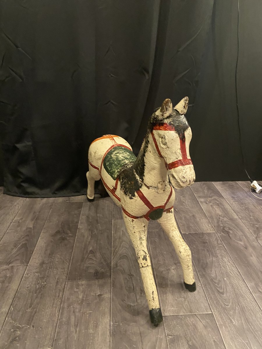 Small Wooden Carousel Horse-photo-5