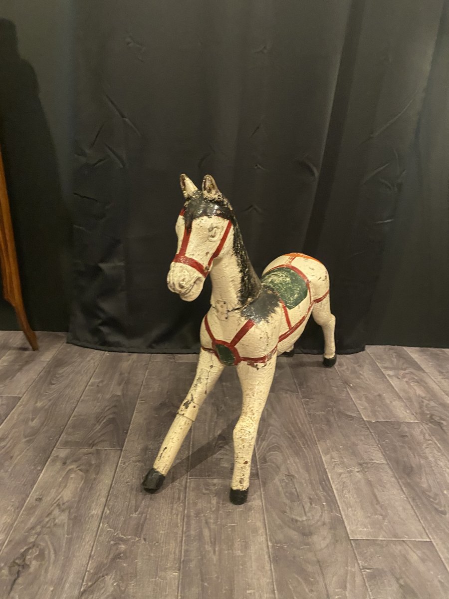 Small Wooden Carousel Horse-photo-7