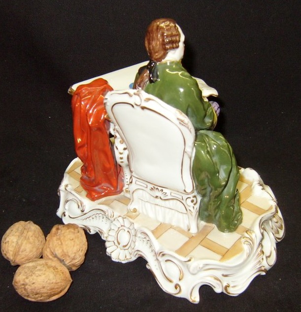 Biscuit XIX°, homme àla lettre-photo-3
