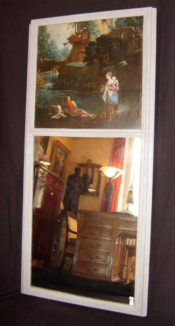 18th-century Gray-lacquered Trumeau-photo-2