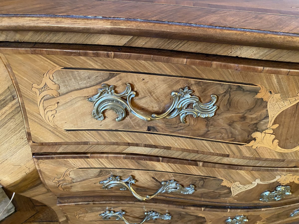 Curved Louis XV-era Chest Of Drawers-photo-5