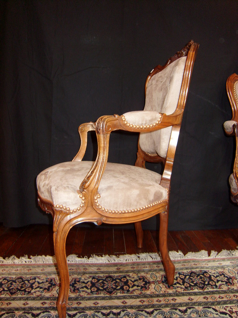 Pair Of Rocaille Armchairs-photo-3