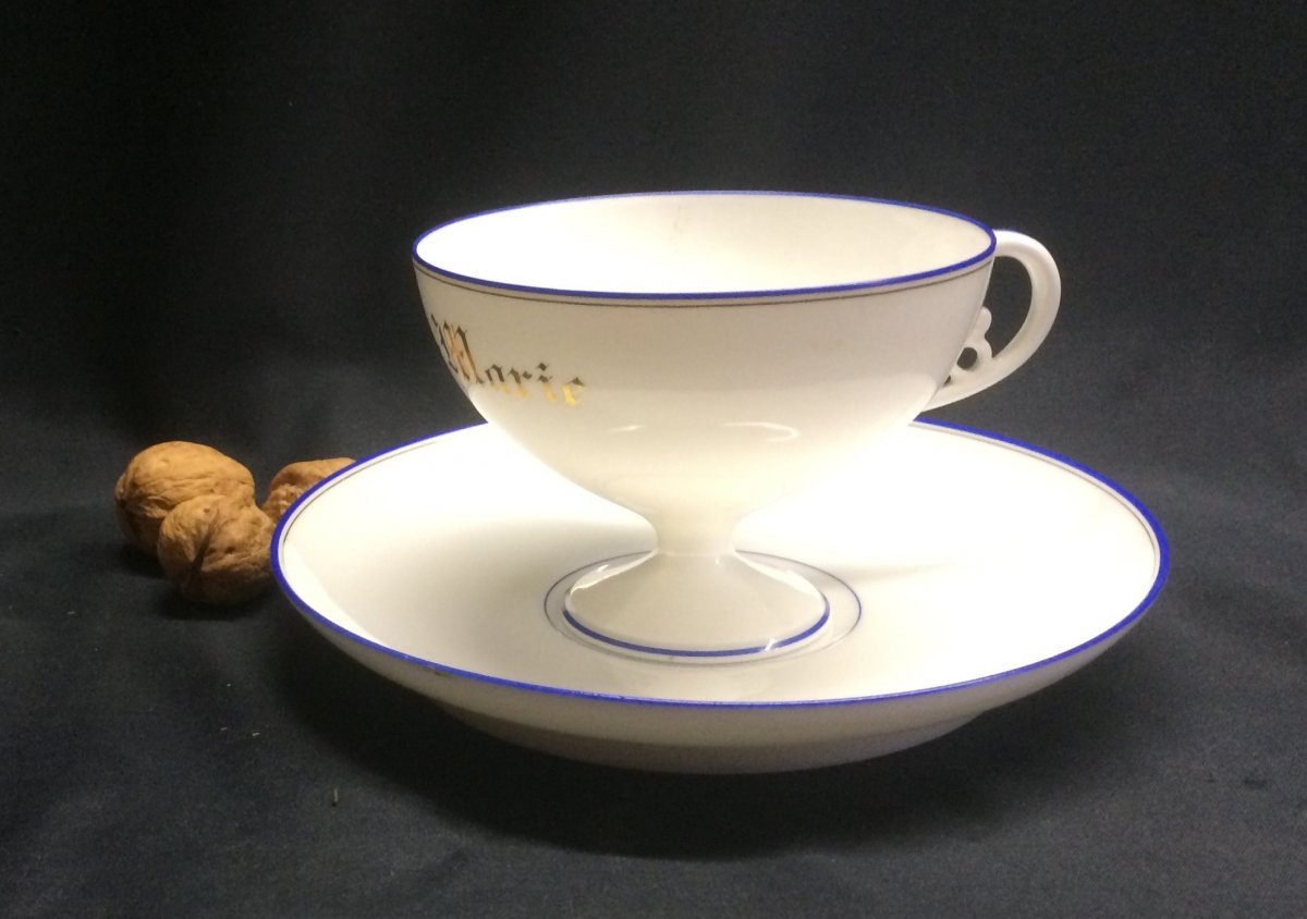 Limoges Porcelain Cup And Saucer-photo-4