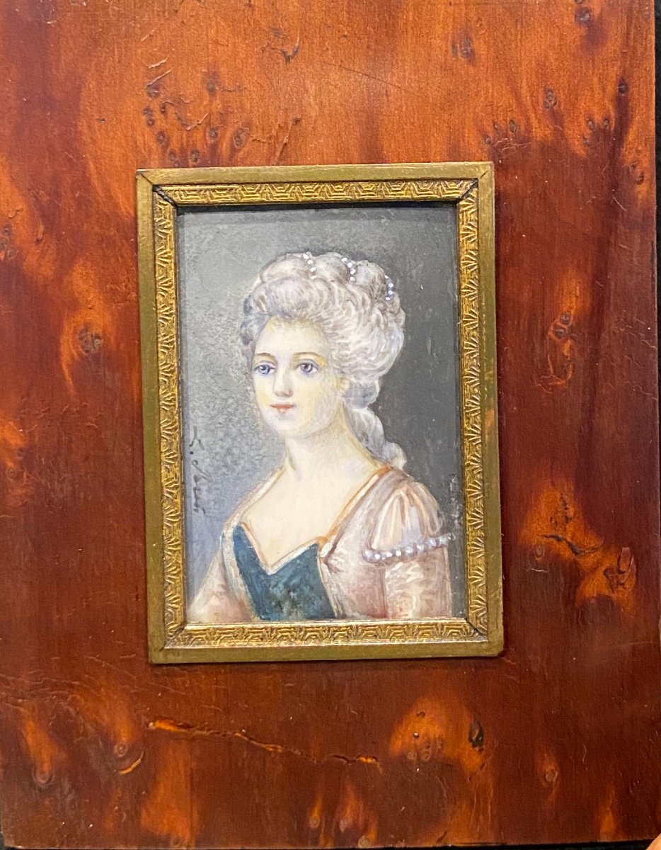 Miniature, Portrait De Femme