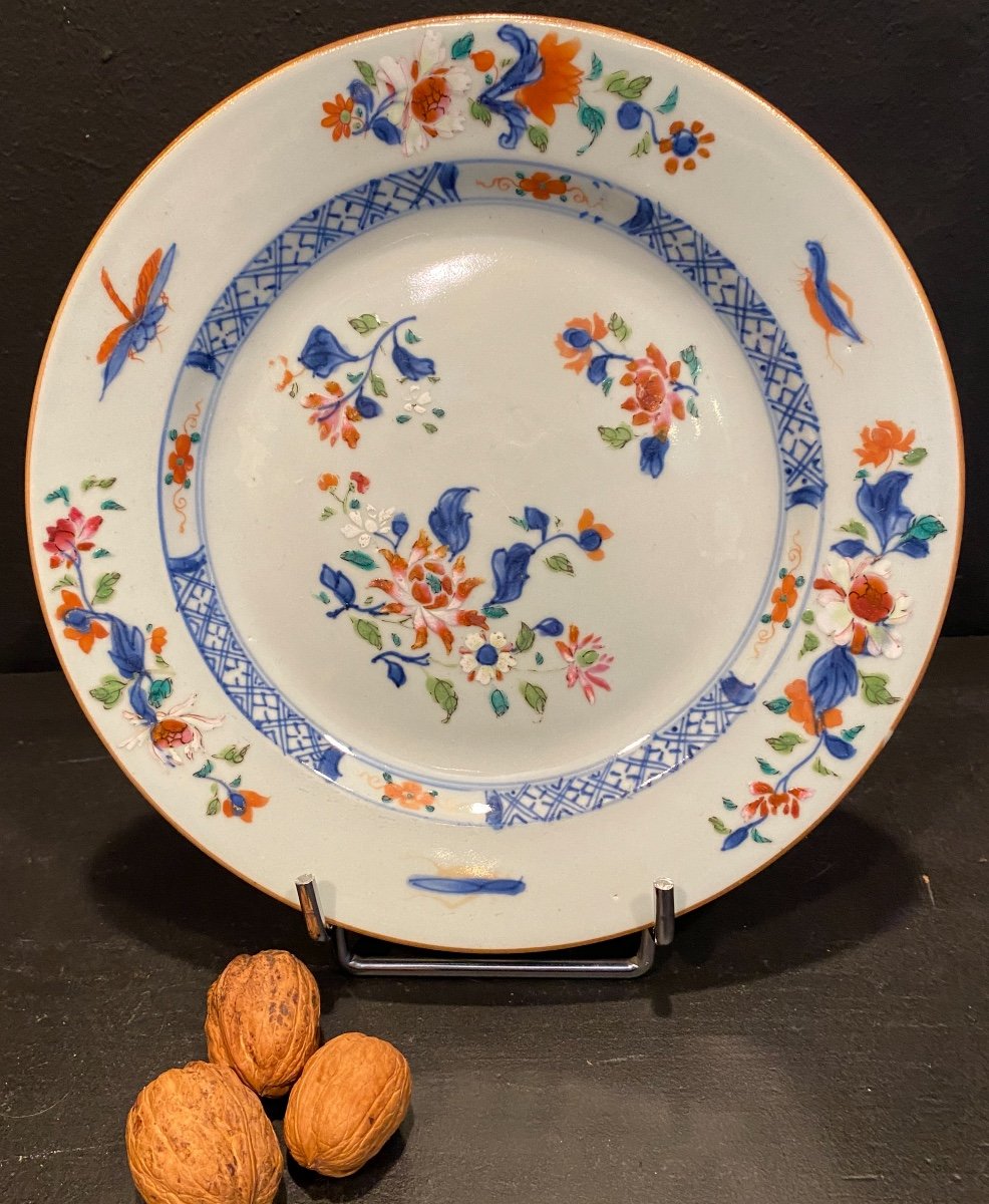 Plate Decorated With Flowers And Insects