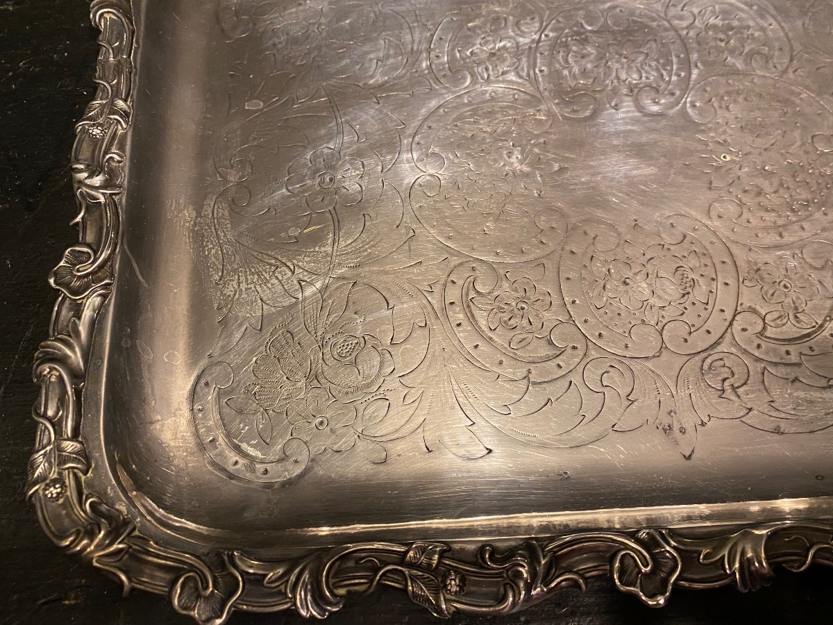 Silver Metal Tray-photo-2