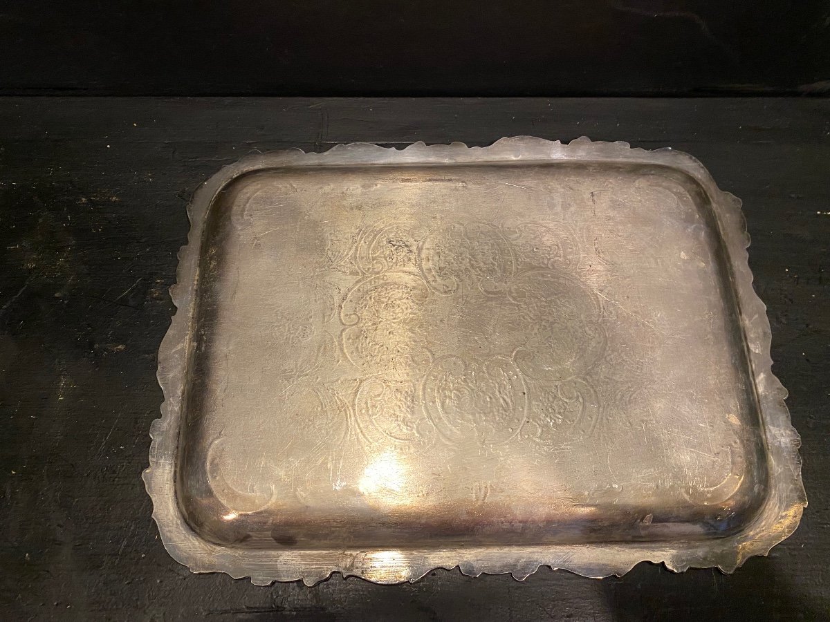 Silver Metal Tray-photo-3