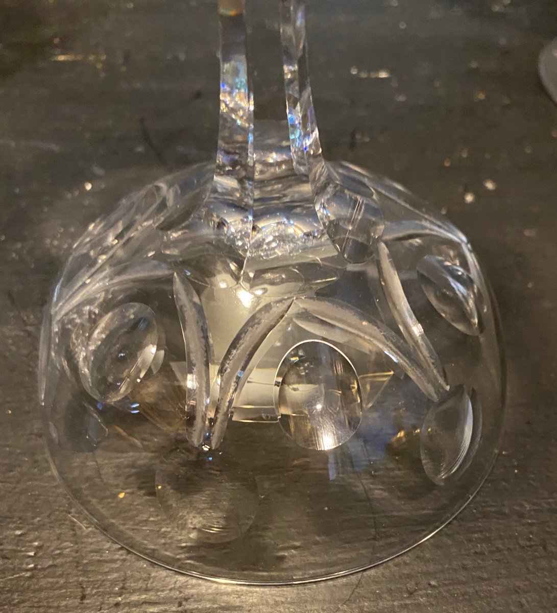 6 Verres Et 6 Coupes En Cristal Taillé-photo-4