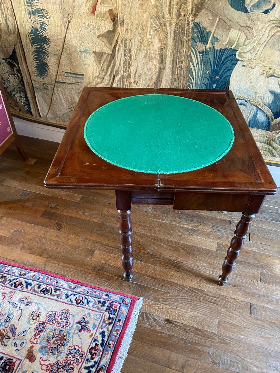 Mahogany Game Table-photo-4