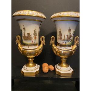 A Pair Of Porcelain Vases