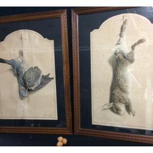 Pair Of Lithographs