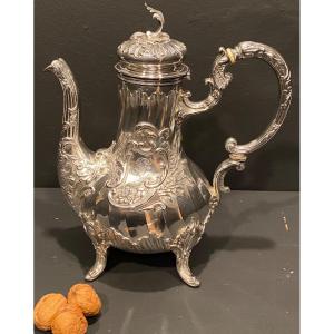 Monogrammed Sterling Silver Teapot