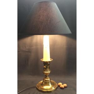 Large Candle Holder Mounted As A Lamp