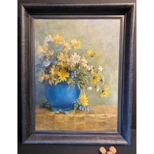 Table, Painting Signed Georgette Meunier