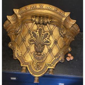 Console Murale En Bois Doré