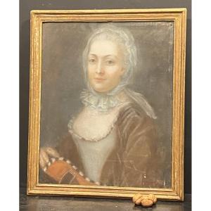 tableau, pastel de femme XVIII°