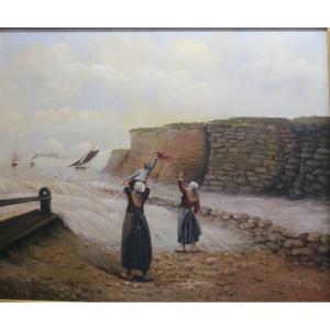 Tableau, peinture marine signée Ch Beclair