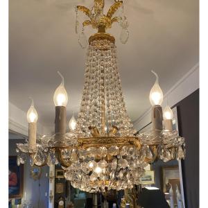 lustre mongolfière à 6 bras de lumière