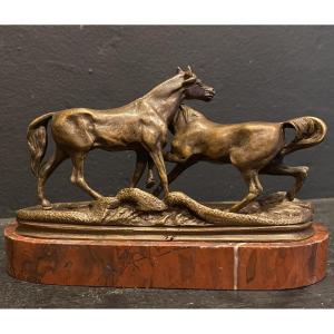 deux chevaux, petit bronze
