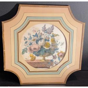 gravure colorée XIX°