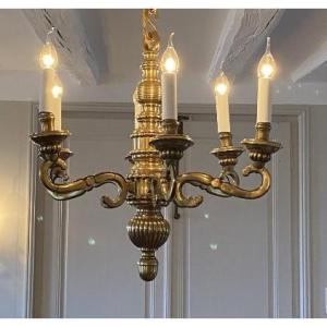 lustre en bronze du XIX° siècle