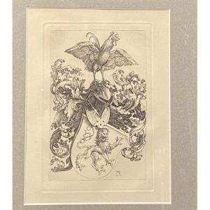 The Coat Of Arms With The Cog, An Engraving By Dürer