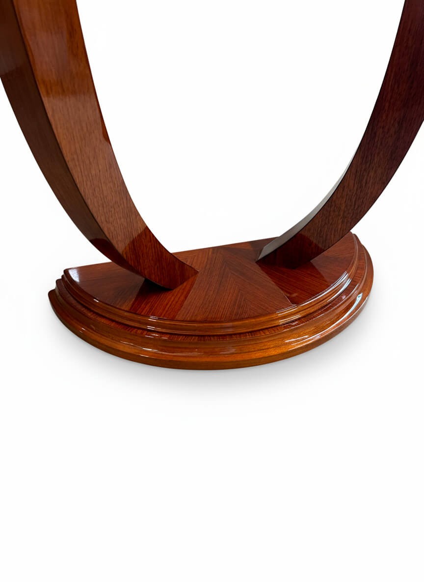 Console Demi-Lune Art Déco en palissandre-photo-1