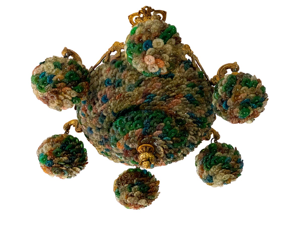 Art Nouveau Chandelier - Murano - Circa 1905-photo-3