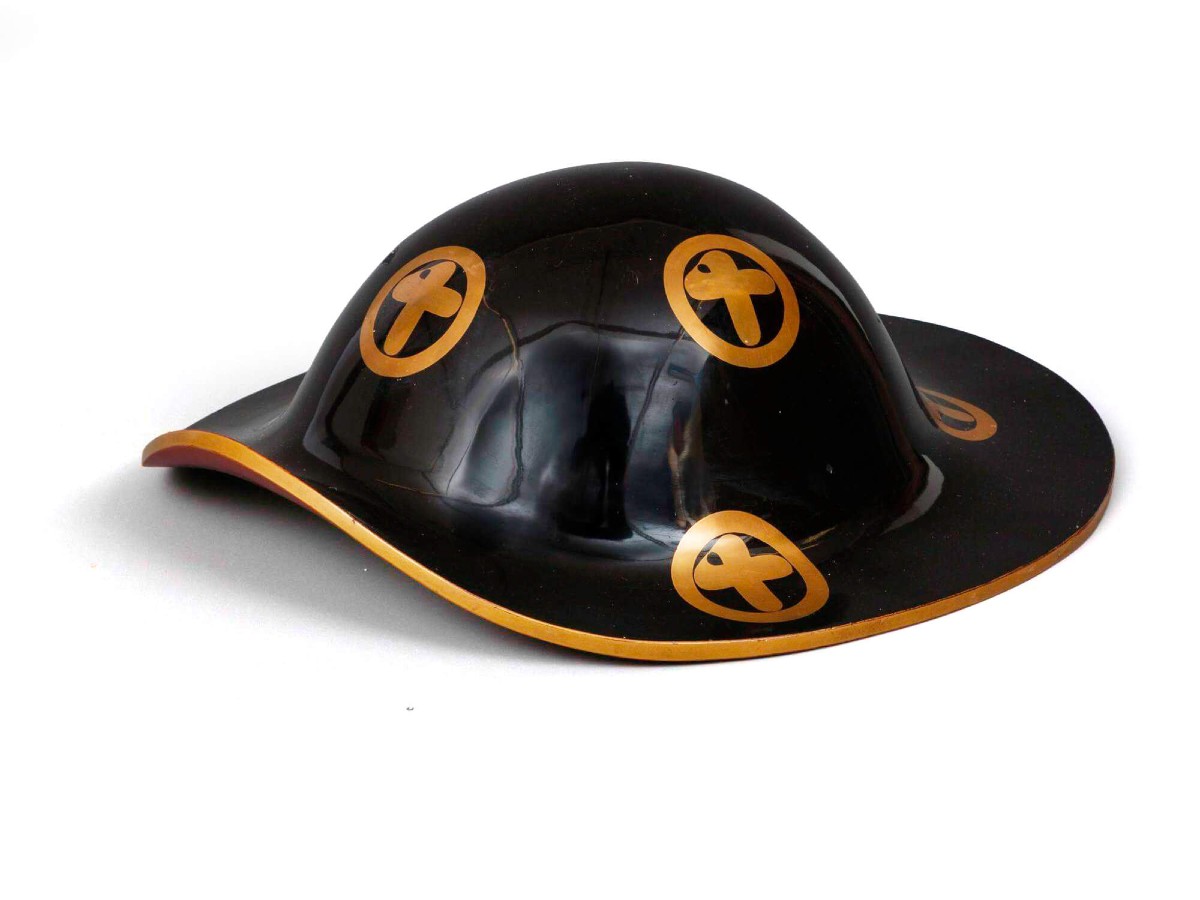 Kabuto léger Bajō Jingasa – Japon Edo – Casque rituel et militaire de samouraï-photo-2