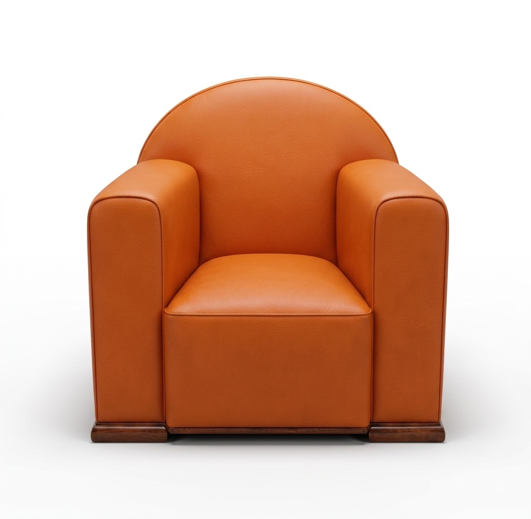 Paire de fauteuils Club Art déco en cuir – Vers 1930-photo-4