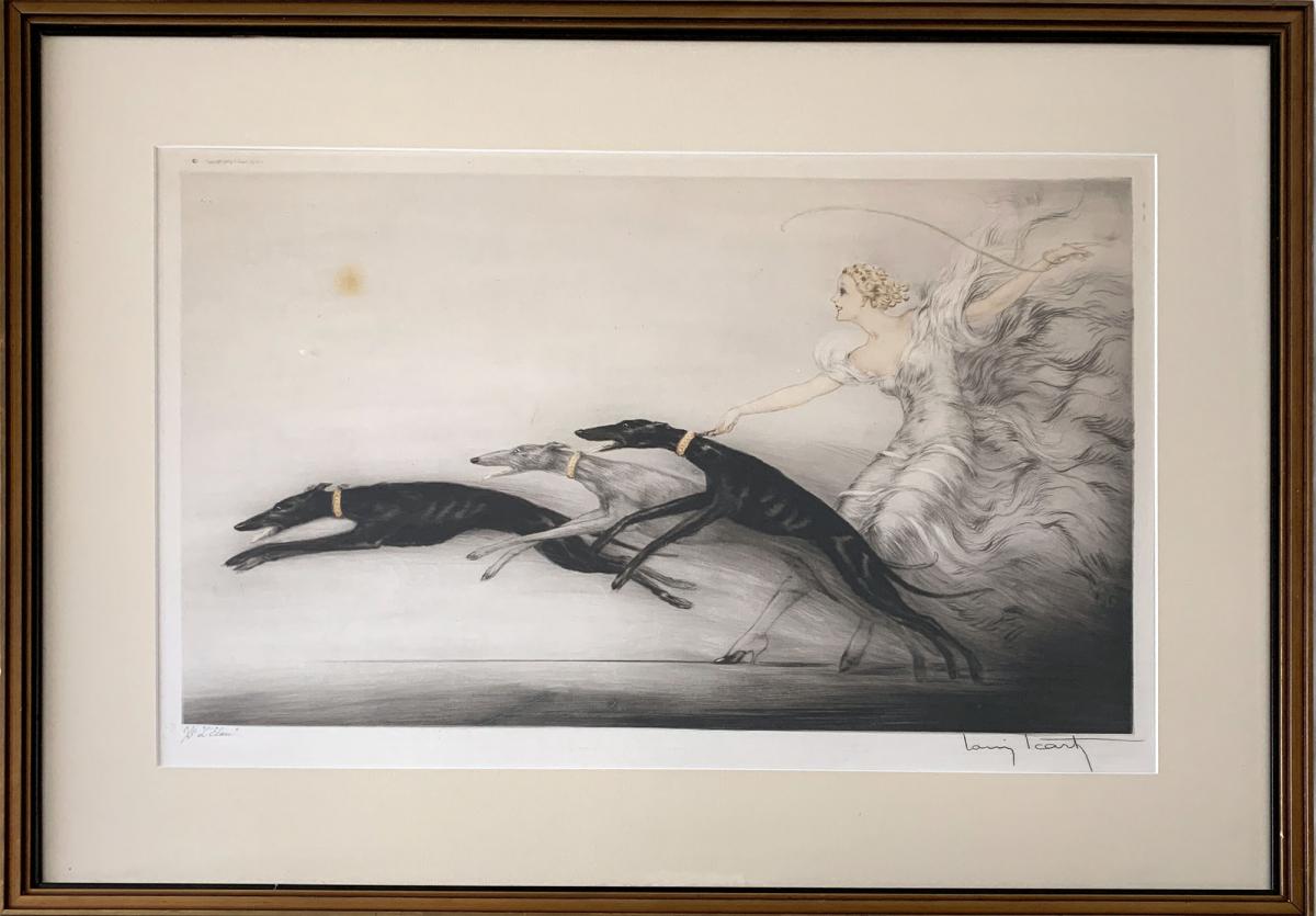 Gravure Pointe sèche - Vitesse II Ou Speed II - Louis Icart (1888 - 1950)
