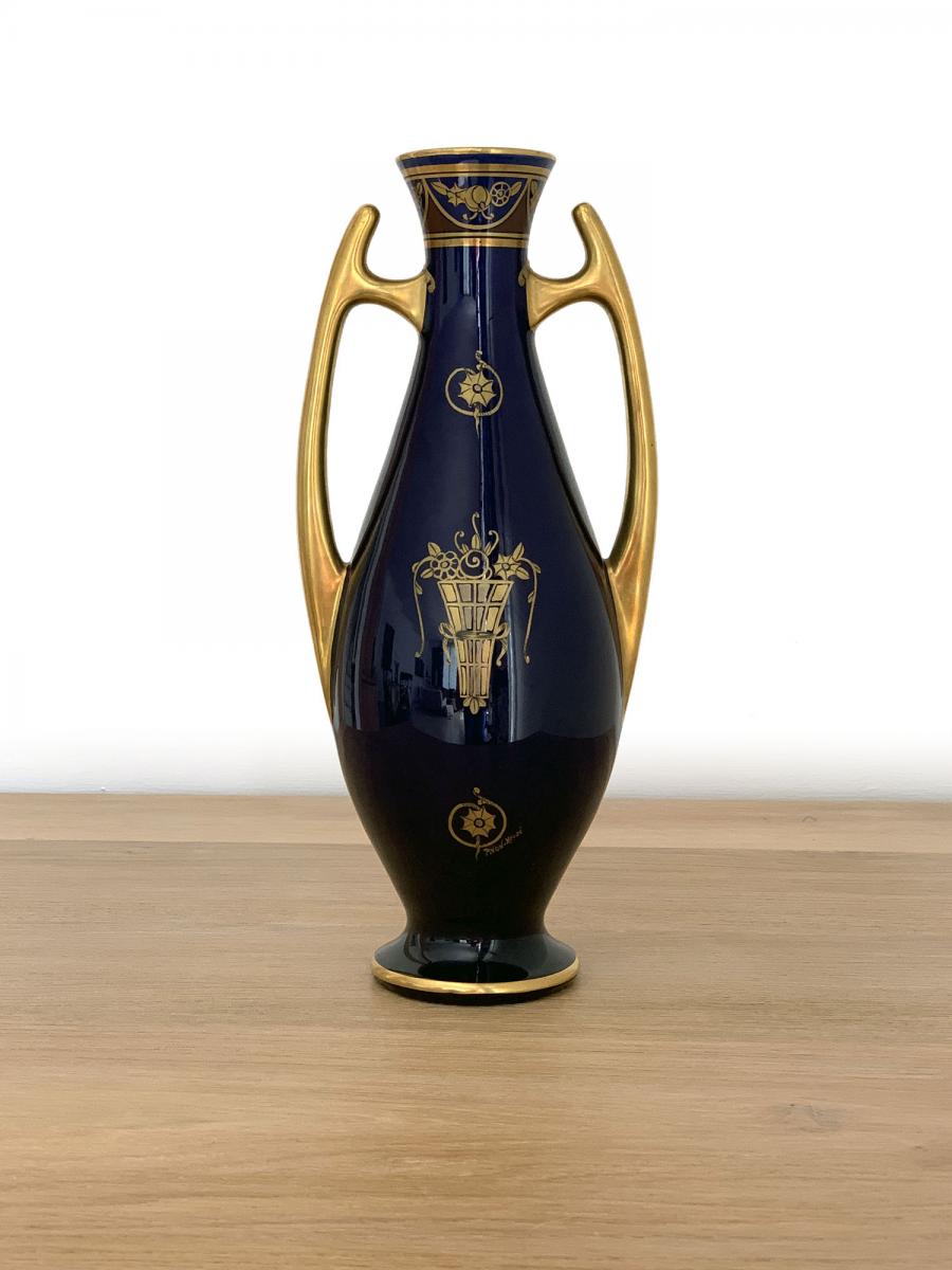 Vase Double Anses Art Deco - Pinon Heuze à Tours (env. 1930)