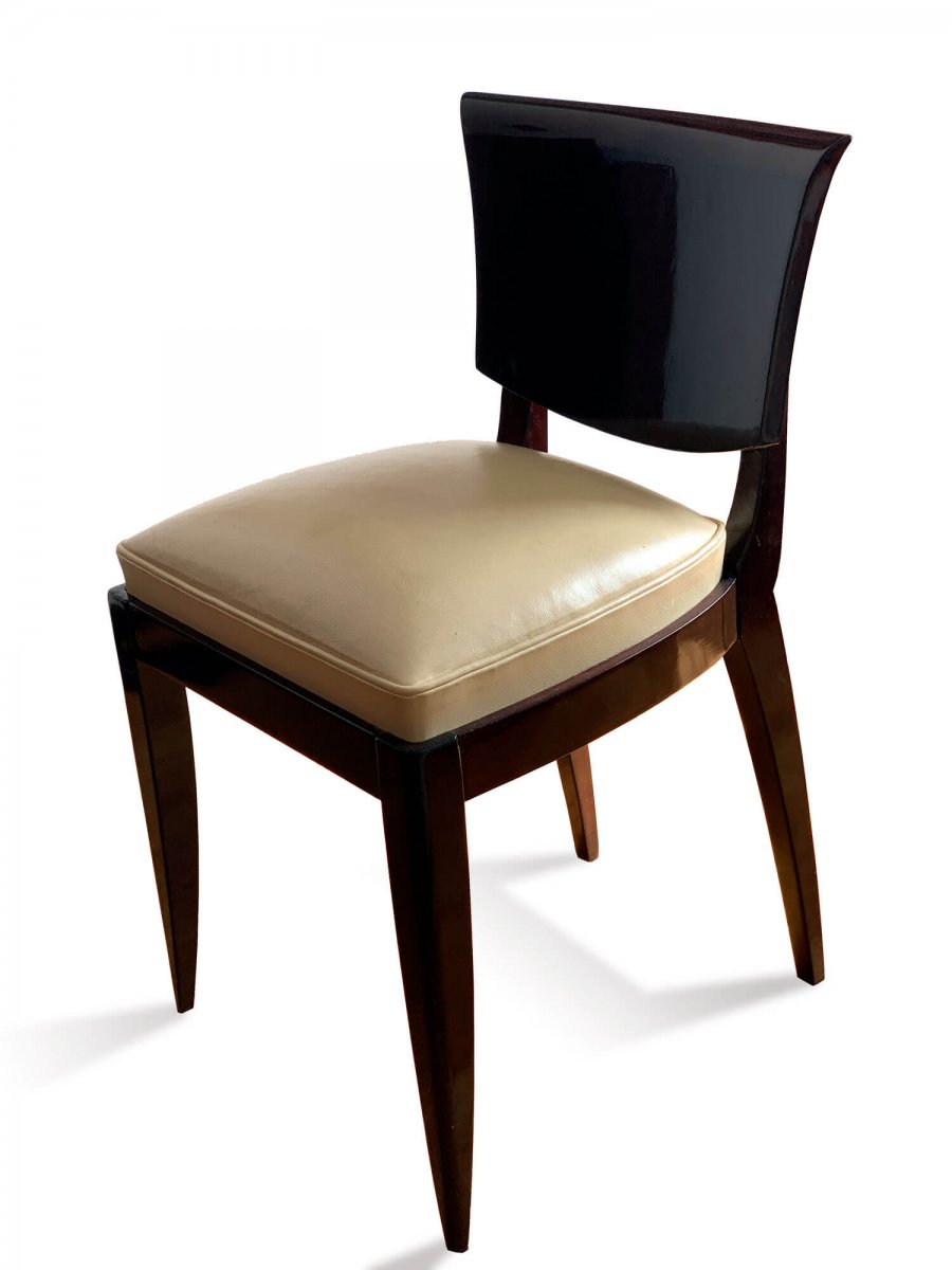 Art Deco Rio Rosewood Table With 6 Chairs - Circa 1930-photo-3