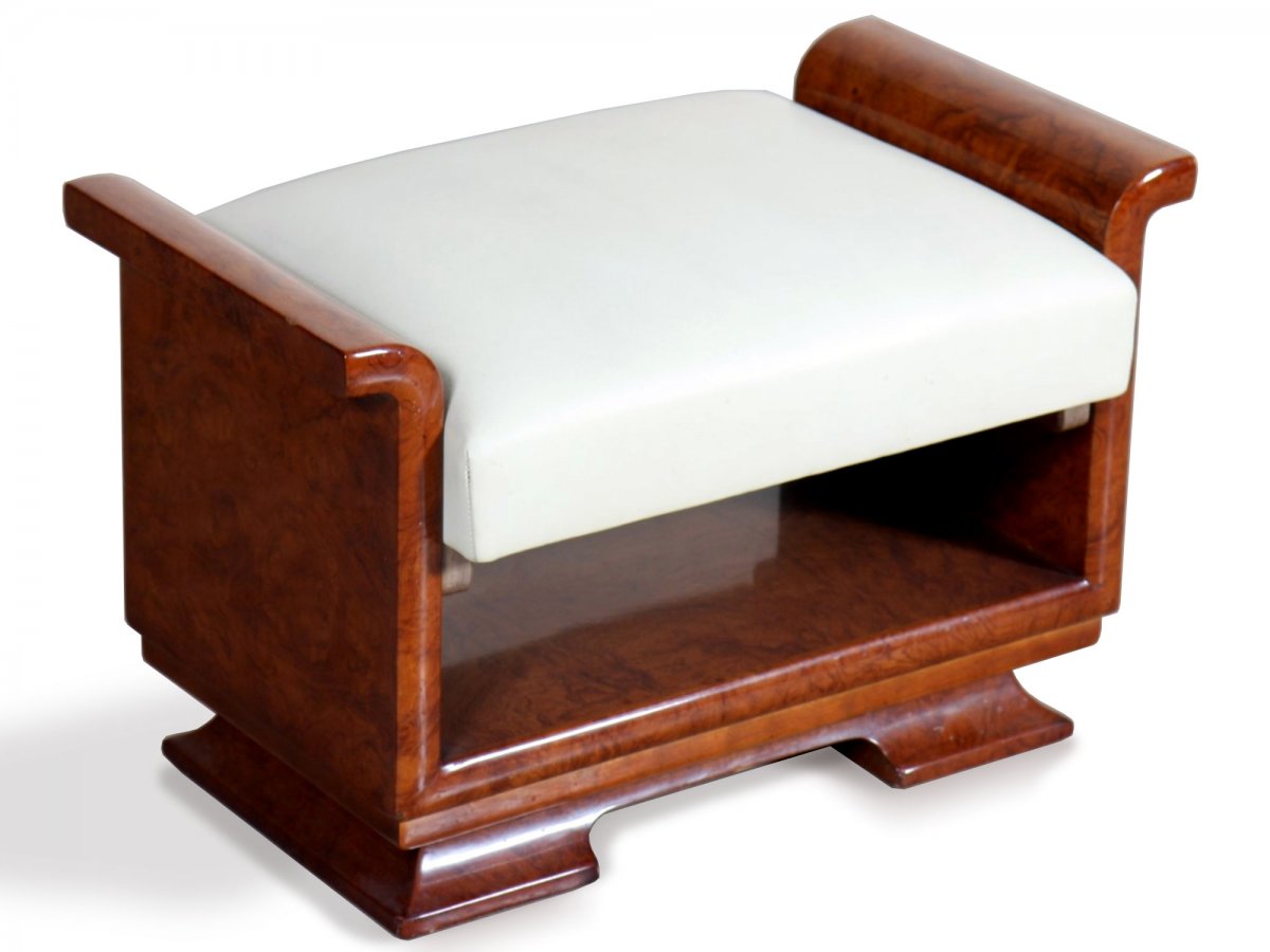 Small Art Deco Bench In Amboise Loupe
