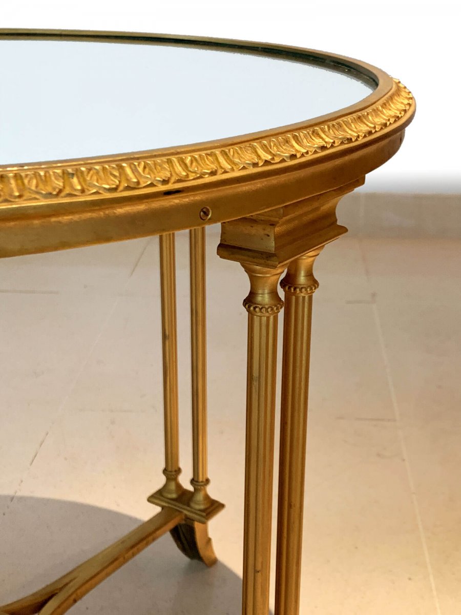 Maison Jansen - Guéridon | Table Basse Style Louis XVI - Circa 1970-photo-2