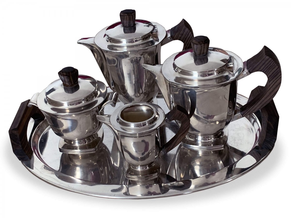 Art Deco Service - Silver Metal - Circa 1930