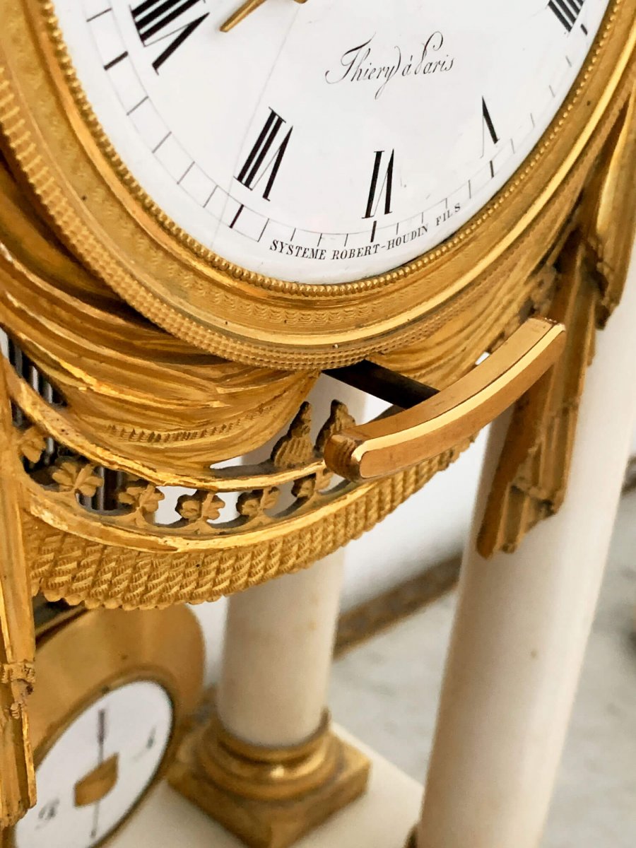 Thiery In Paris - Great Empire Port Clock, Robert-houdin Fils System-photo-3