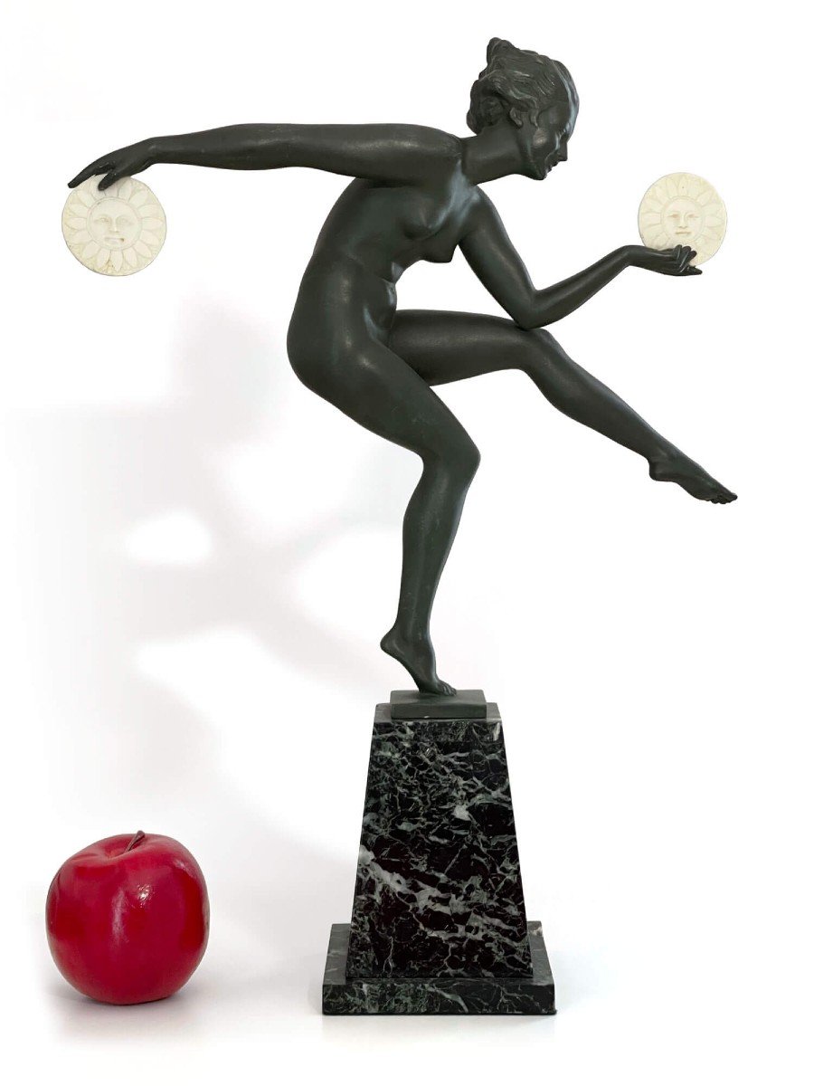 Sculpture Dancer Payenne - Signed Derenne (by Max Le Verrier)