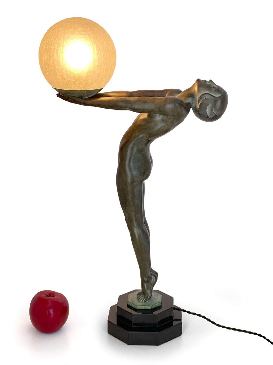 Sculpture Lampe Art Déco Lumina - Max Le Verrier