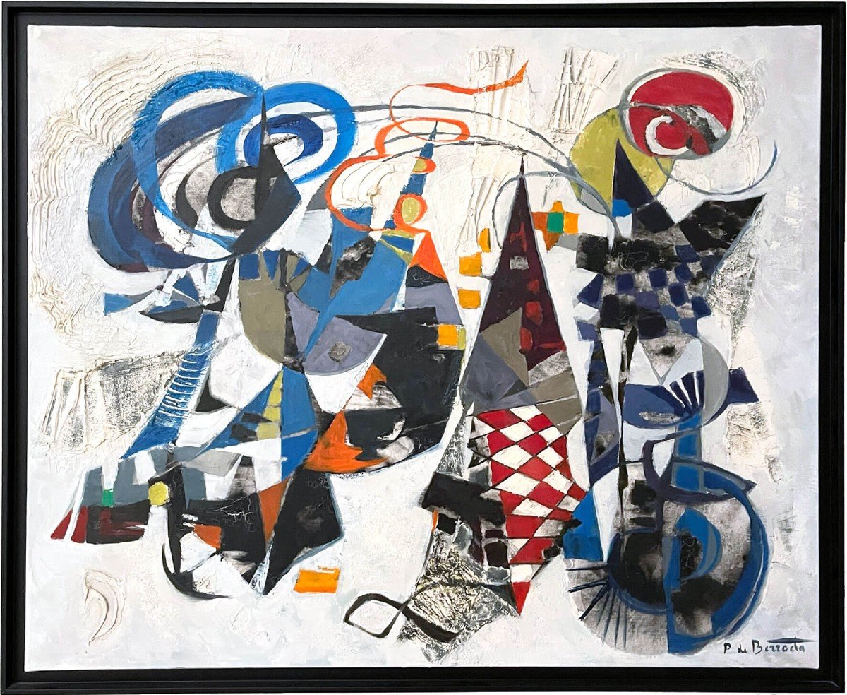 Grand Tableau Abstrait - Pierre De Berroeta (1914 - 2004)