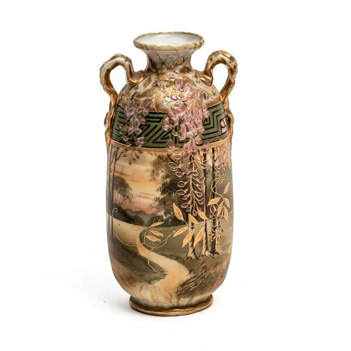 Vase En Porcelaine Nippon - Japon ère Meiji