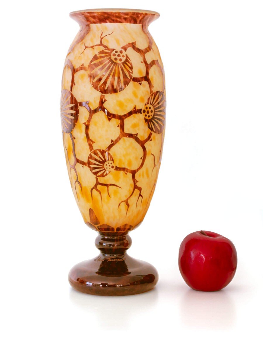 Vase épinette à Piédouche - Le Verre Français - Vers 1925