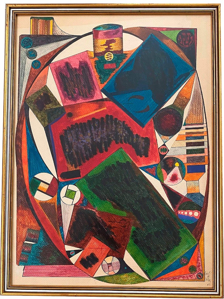 Tableau Abstrait - Leon Kelly (1901 - 1982)