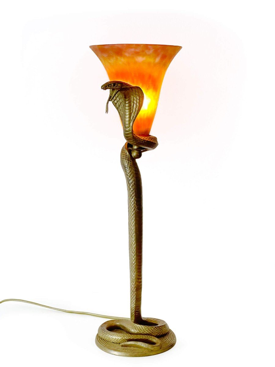 Lampe Art Deco Cobra - Edgar Brandt - Circa 1925
