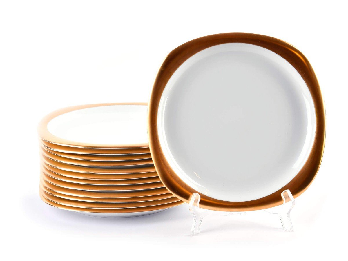 Rosenthal White And Gold Service - Plates, Tea And Cake Service-photo-2