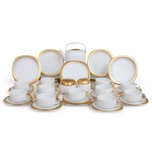 Rosenthal White And Gold Service - Plates, Tea And Cake Service