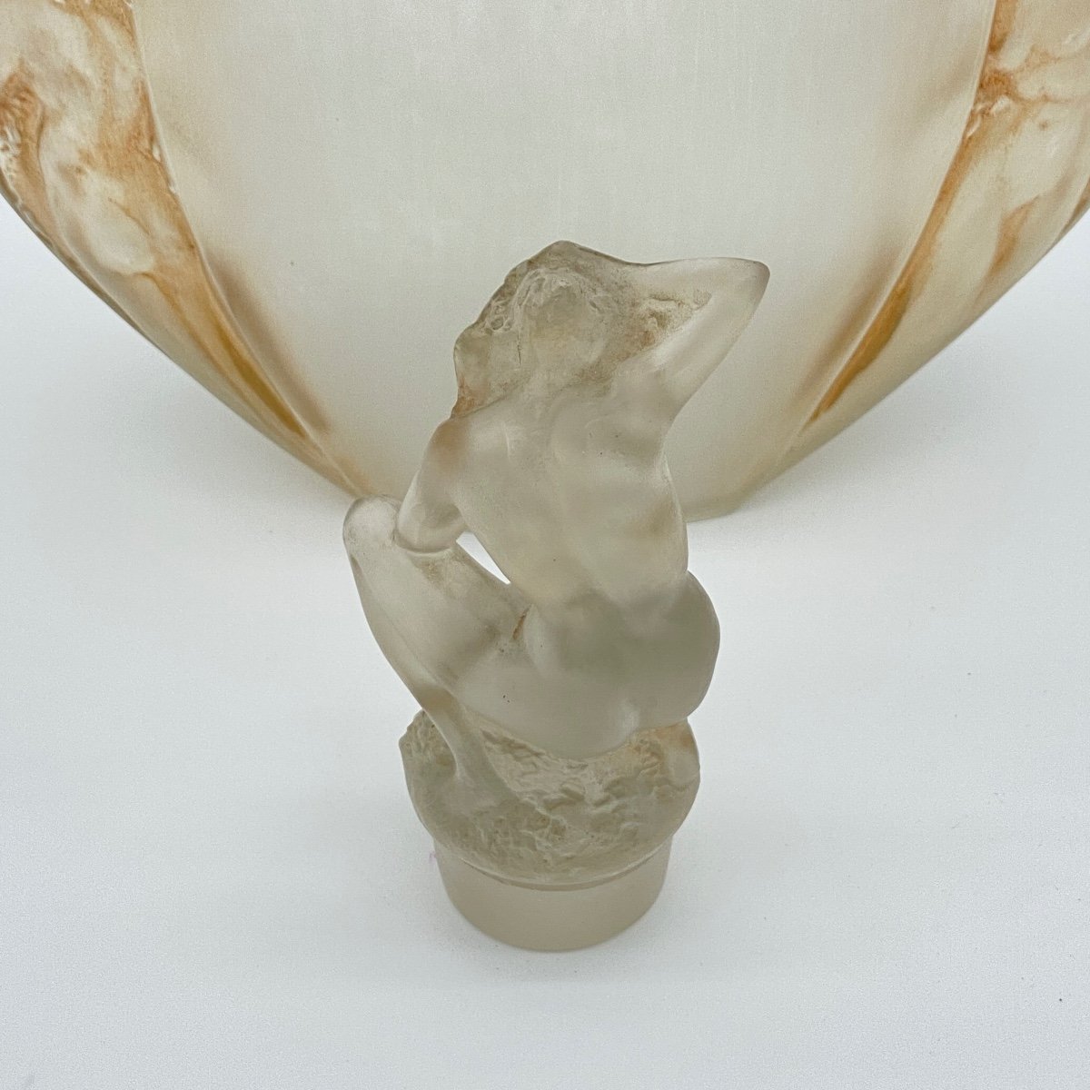 Vase Méplat  Avec Bouchon Sirène De R.lalique-photo-2