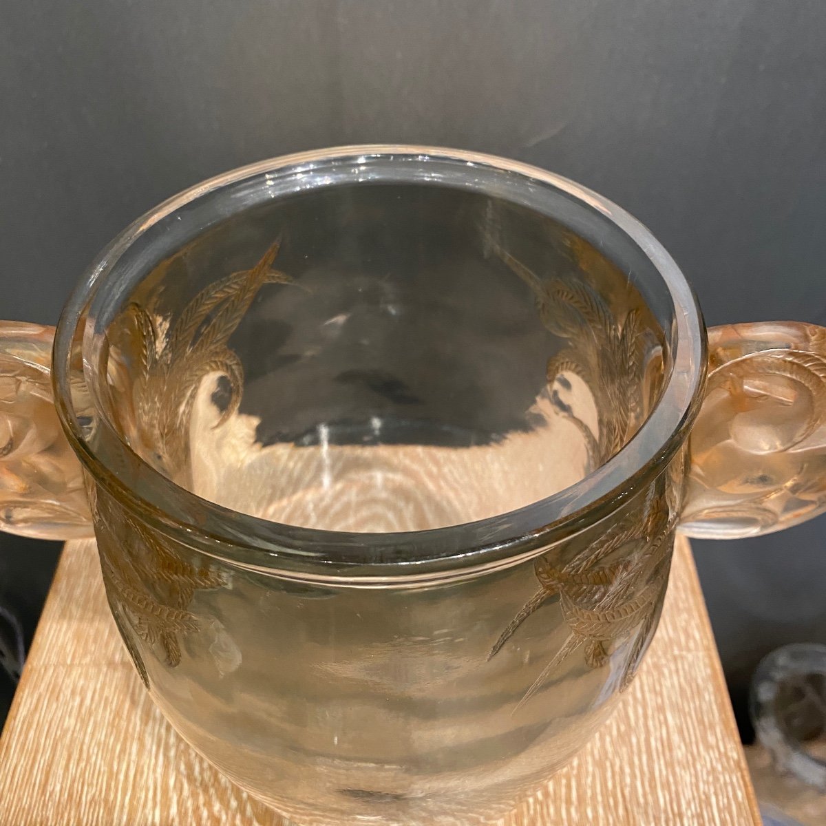 Un Vase Yvelines en Verre De R.lalique -photo-2