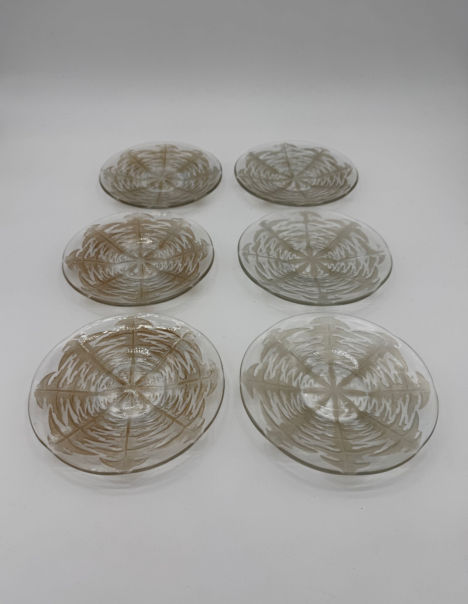 Un Ensemble De Huit Assiettes Pissenlits De R.lalique-photo-2
