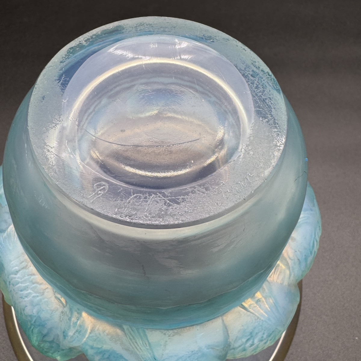 Un vase Piriac en verre opalescent de R.Lalique -photo-5